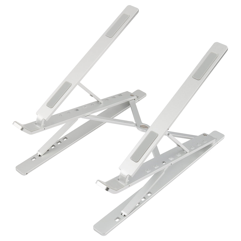 Aluminum Foldable Laptop Stand Ergonomic Laptops Riser for Desk Silver -  PrimeCables®